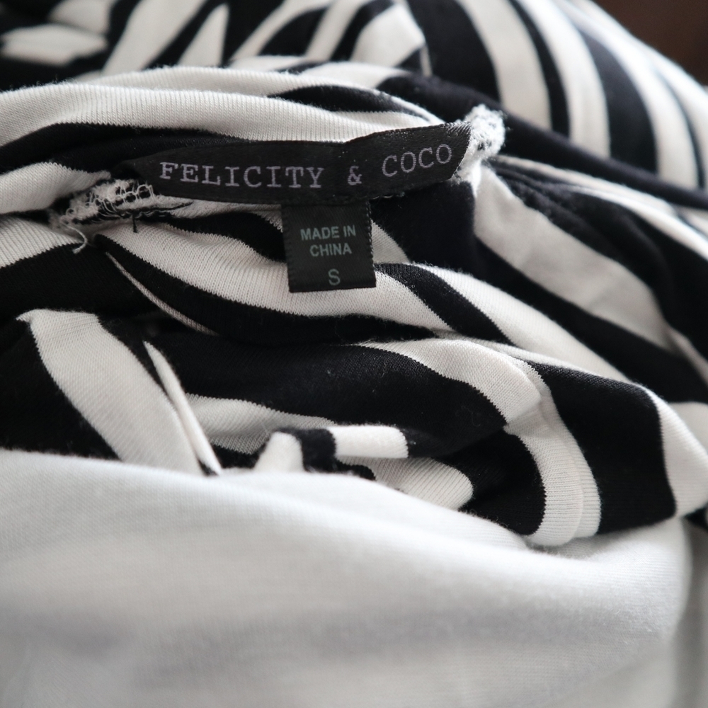 FELICITY and Cocoa Black and White Stripped Dress. - Picture 13 of 16